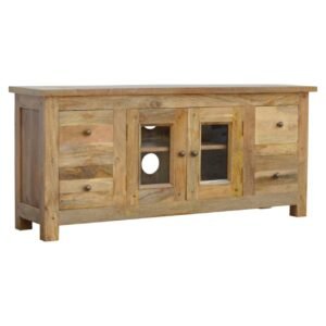 Szafka RTV Artisan ASB319 – lite drewno mango, wykończenie dębowe