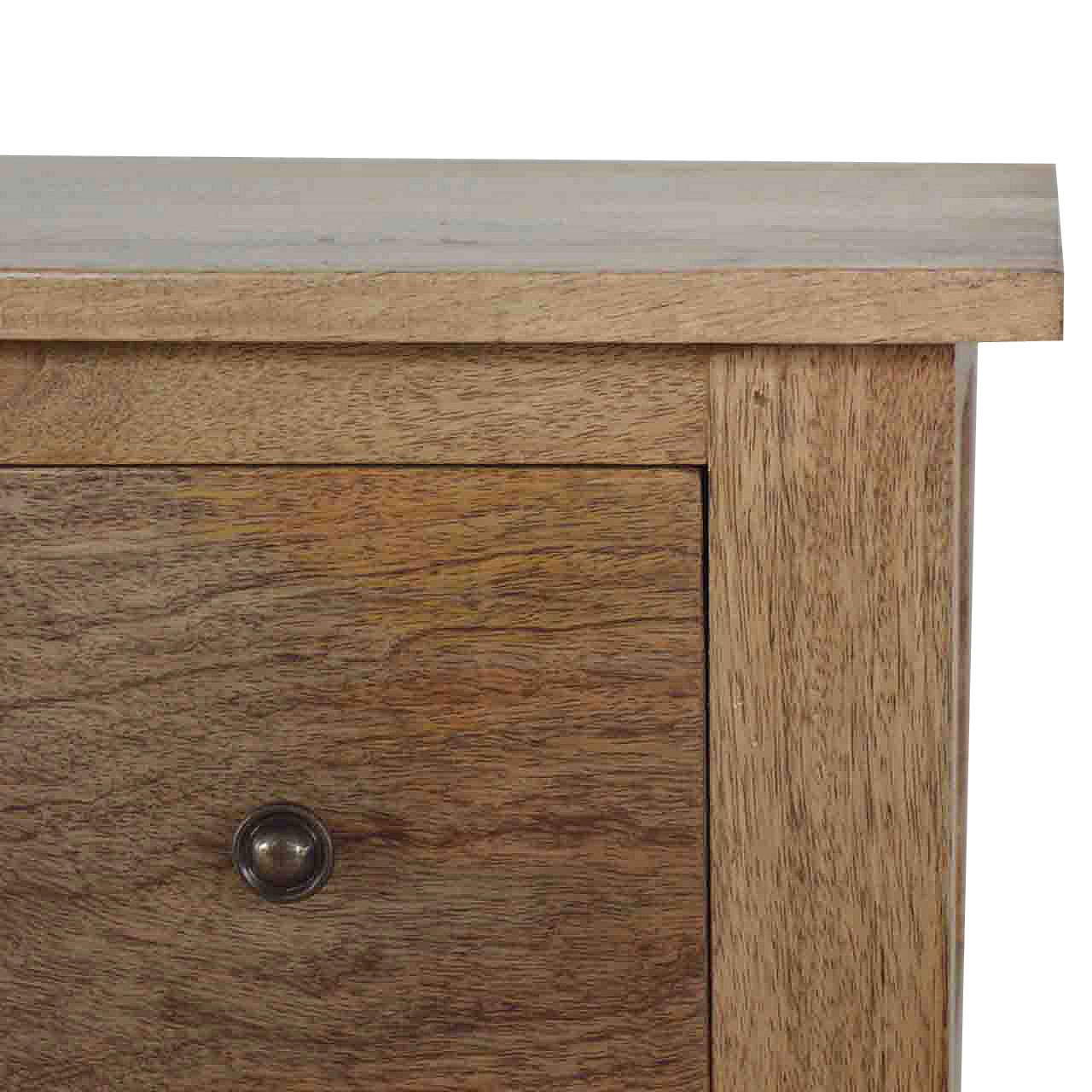 Konsola z litego drewna mango – dębowa, 100 cm - Image 4