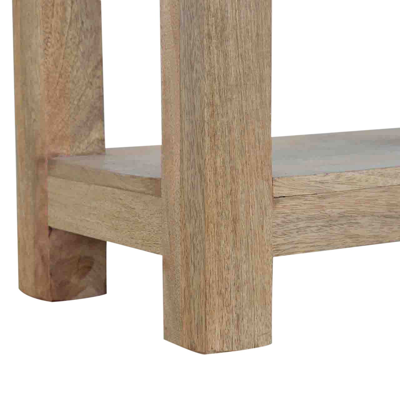 Konsola z litego drewna mango – dębowa, 100 cm - Image 6