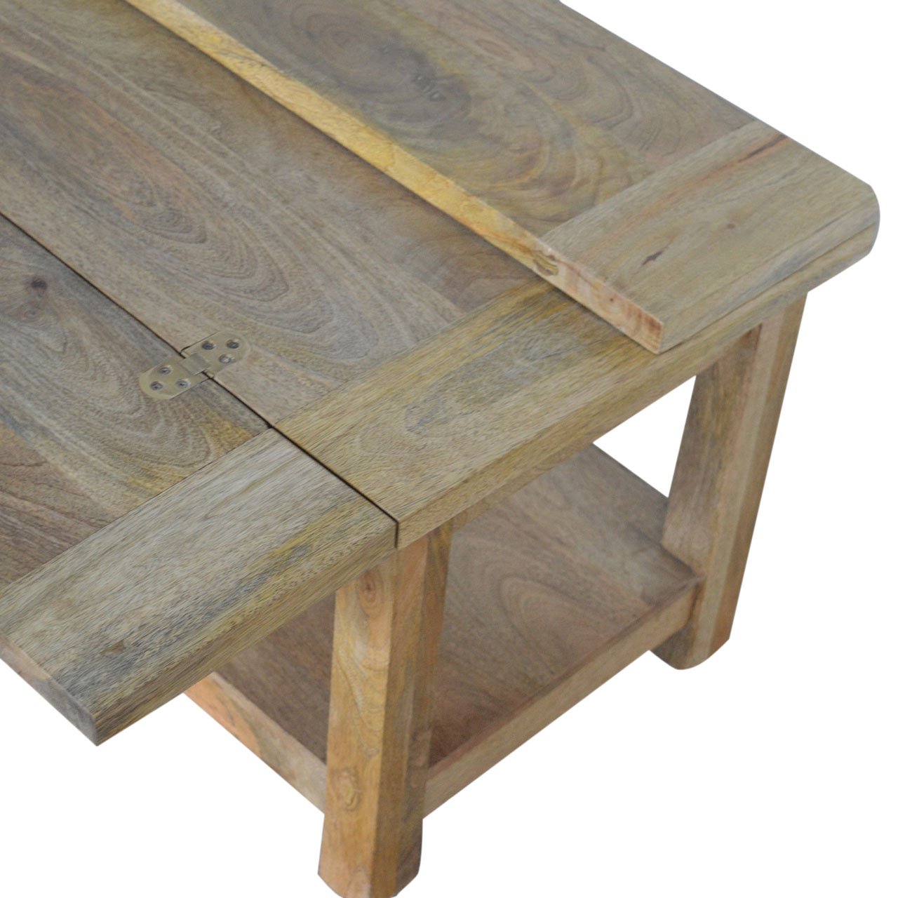 Stolik kawowy Artisan IN013 – lite drewno mango, wykończenie dębowe - Image 6