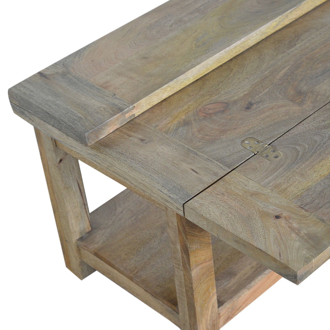Stolik kawowy Artisan IN013 – lite drewno mango, wykończenie dębowe - Image 5