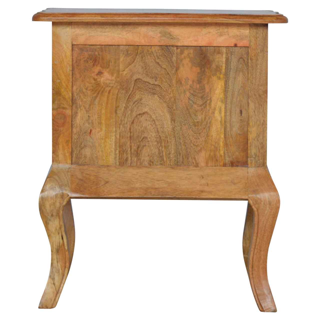 Szafka nocna z litego drewna mango – dębowa, 50 cm — model IN027 - obrazek 4