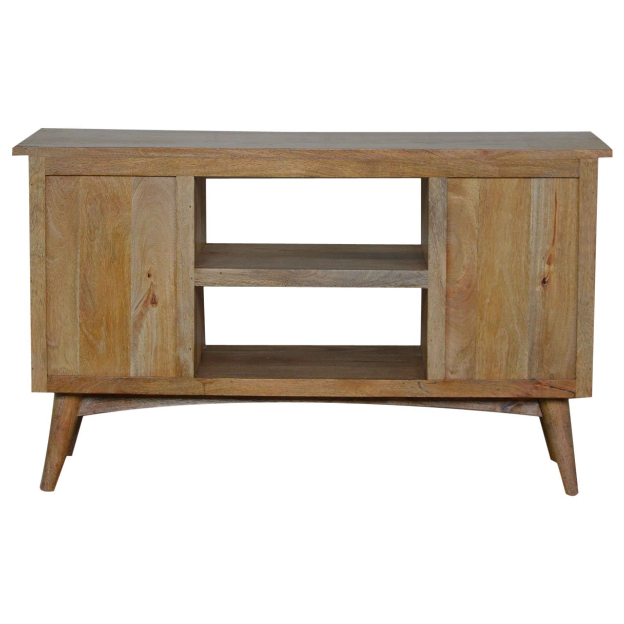 Szafka RTV z litego drewna mango – dębowa, 100 cm — model IN041 - obrazek 3