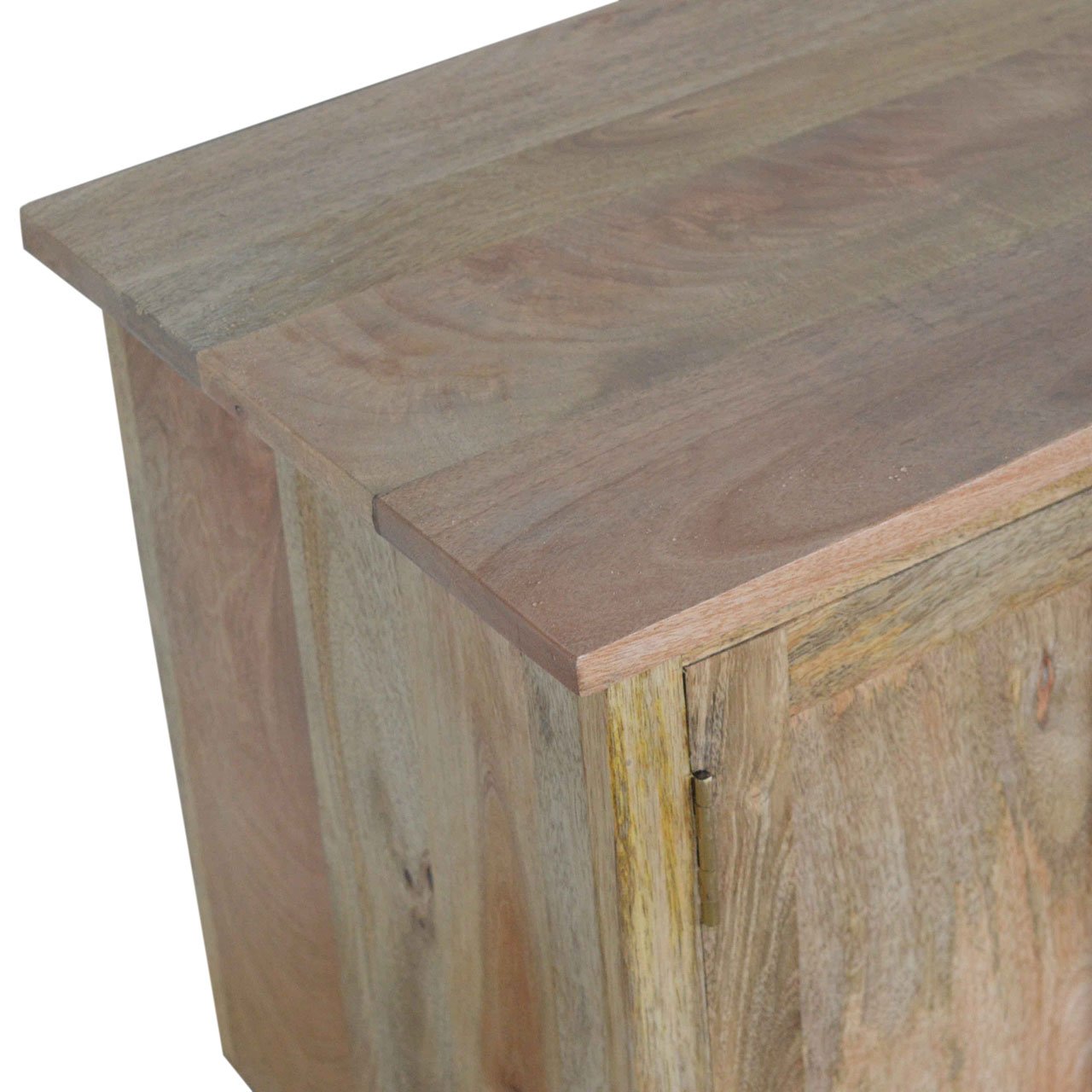 Szafka RTV z litego drewna mango – dębowa, 100 cm — model IN041 - obrazek 5