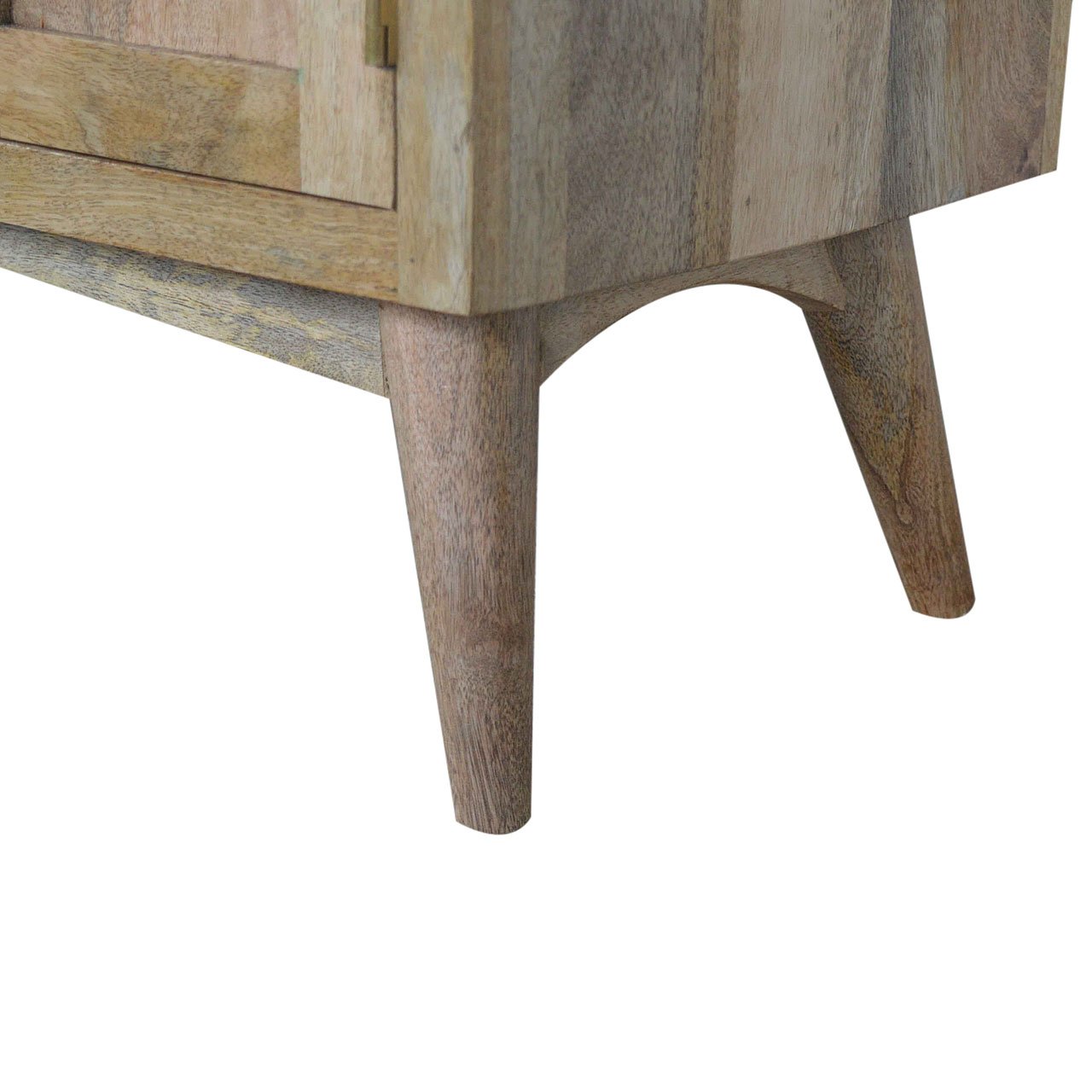 Szafka RTV z litego drewna mango – dębowa, 100 cm — model IN041 - obrazek 6