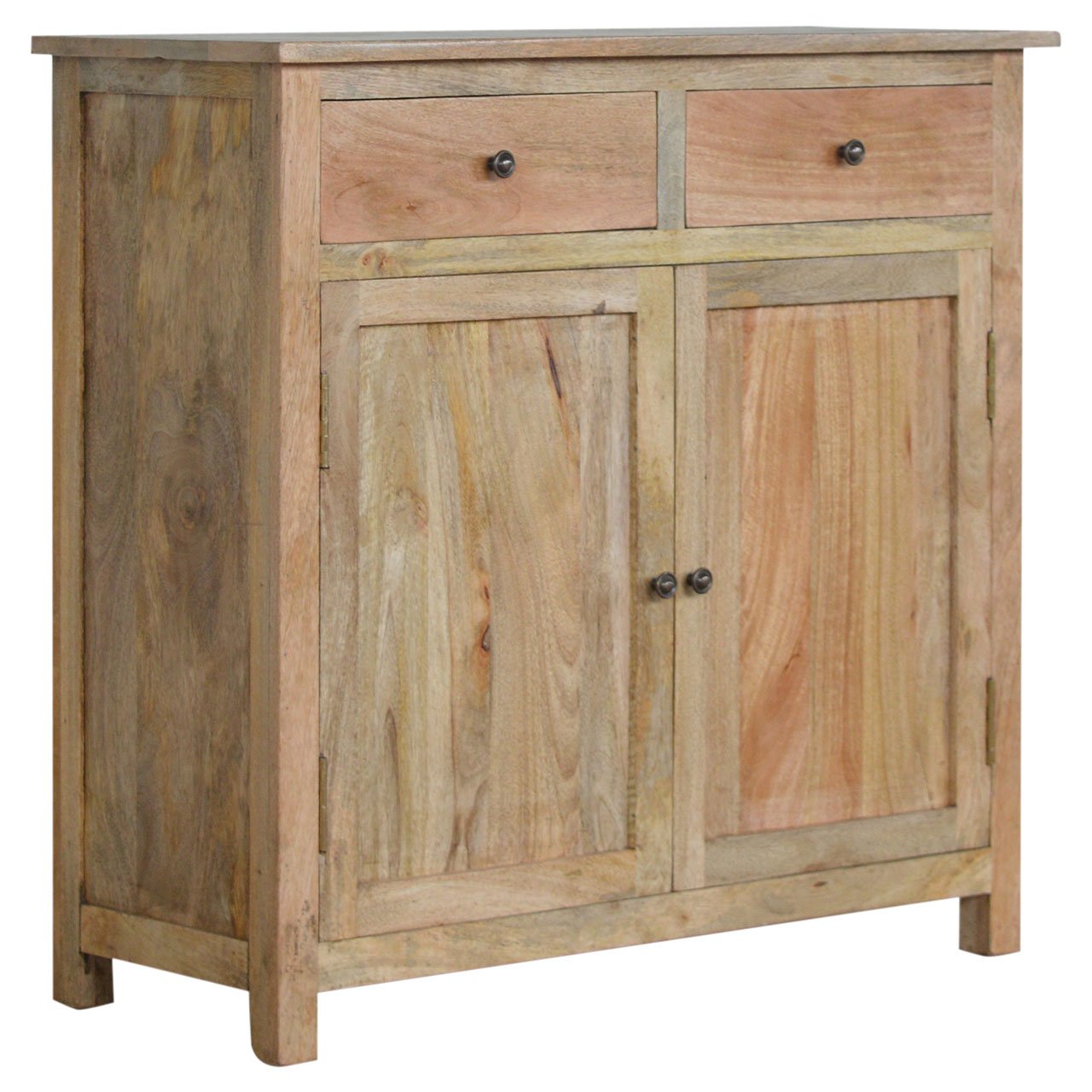 Komoda z litego drewna mango – dębowa, 90 cm - Image 2