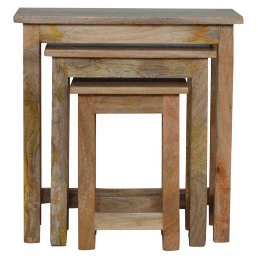 Komoda z litego drewna mango – dębowa, 90 cm - Image 8