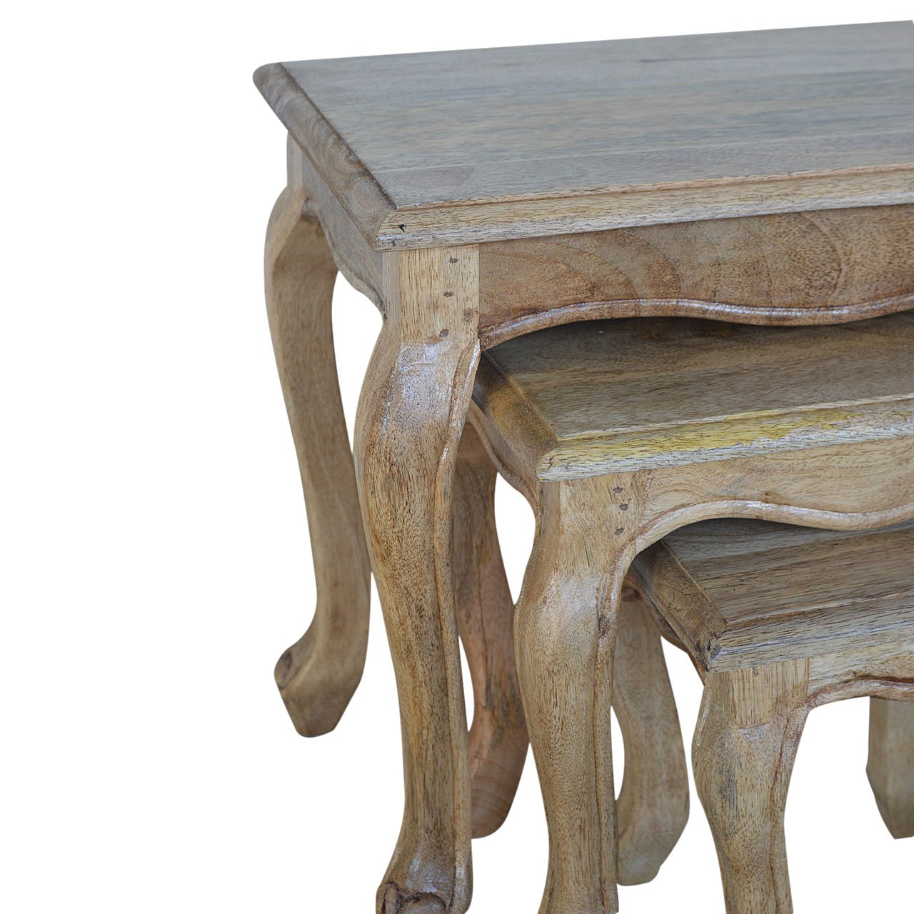 Stolik kawowy Artisan IN066 – lite drewno mango, wykończenie dębowe - obrazek 5