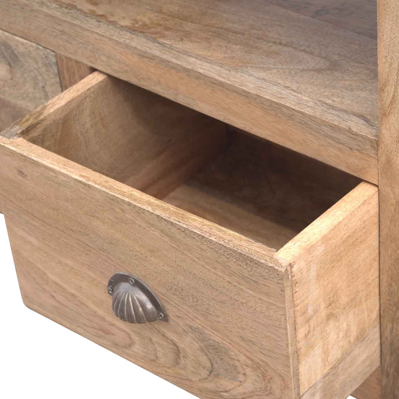 Szafka RTV Artisan IN099 – lite drewno mango, wykończenie dębowe - obrazek 6