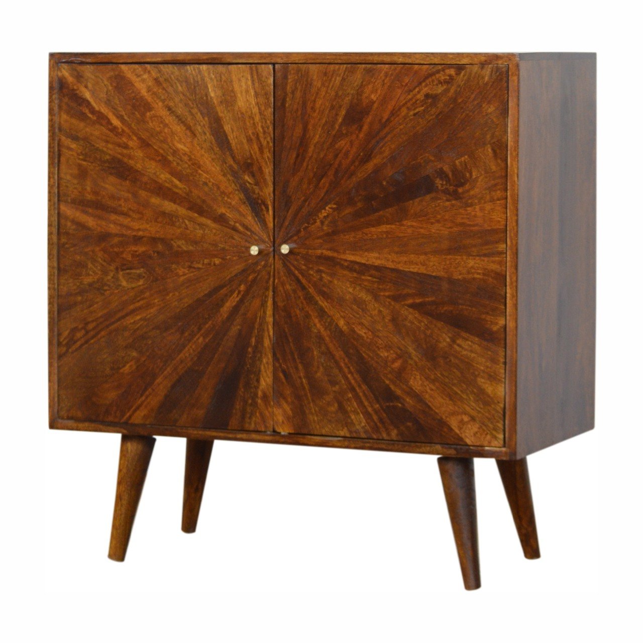 Szafka z litego drewna mango – kasztanowa, 75 cm — model IN1001