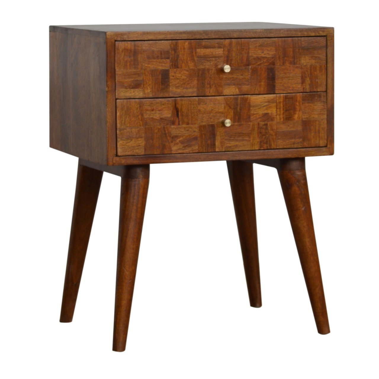 Szafka nocna Artisan IN1010 – lite drewno mango, wykończenie kasztanowe - Image 3