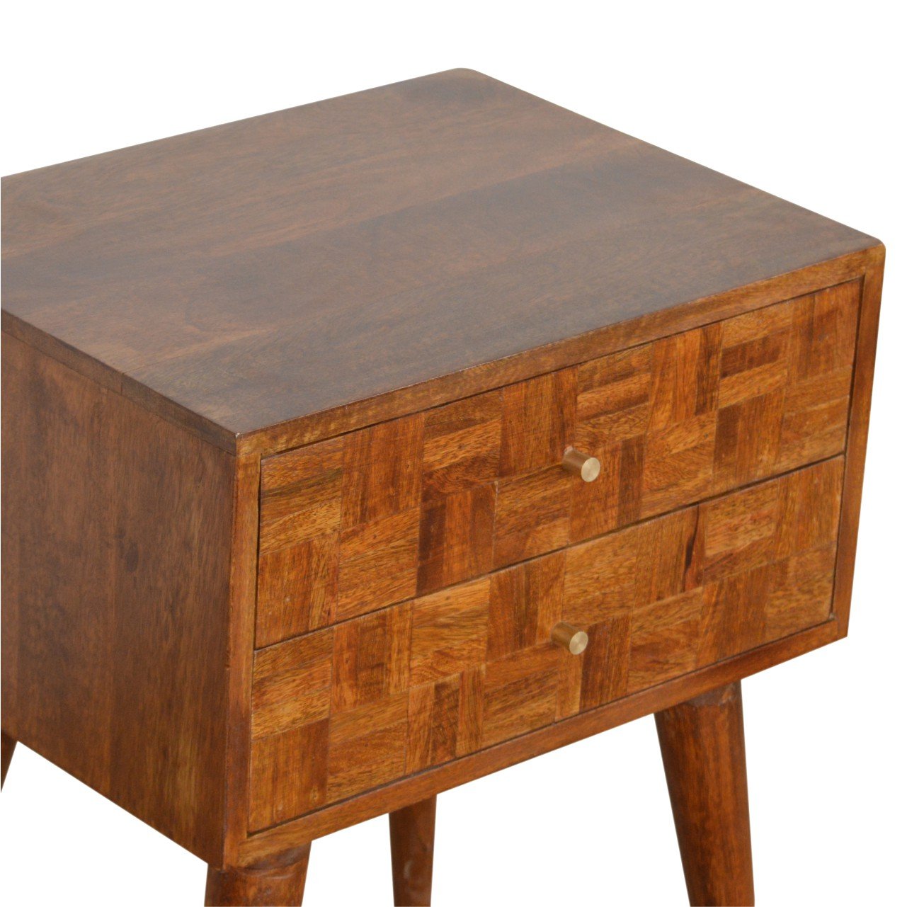 Szafka nocna Artisan IN1010 – lite drewno mango, wykończenie kasztanowe - Image 4