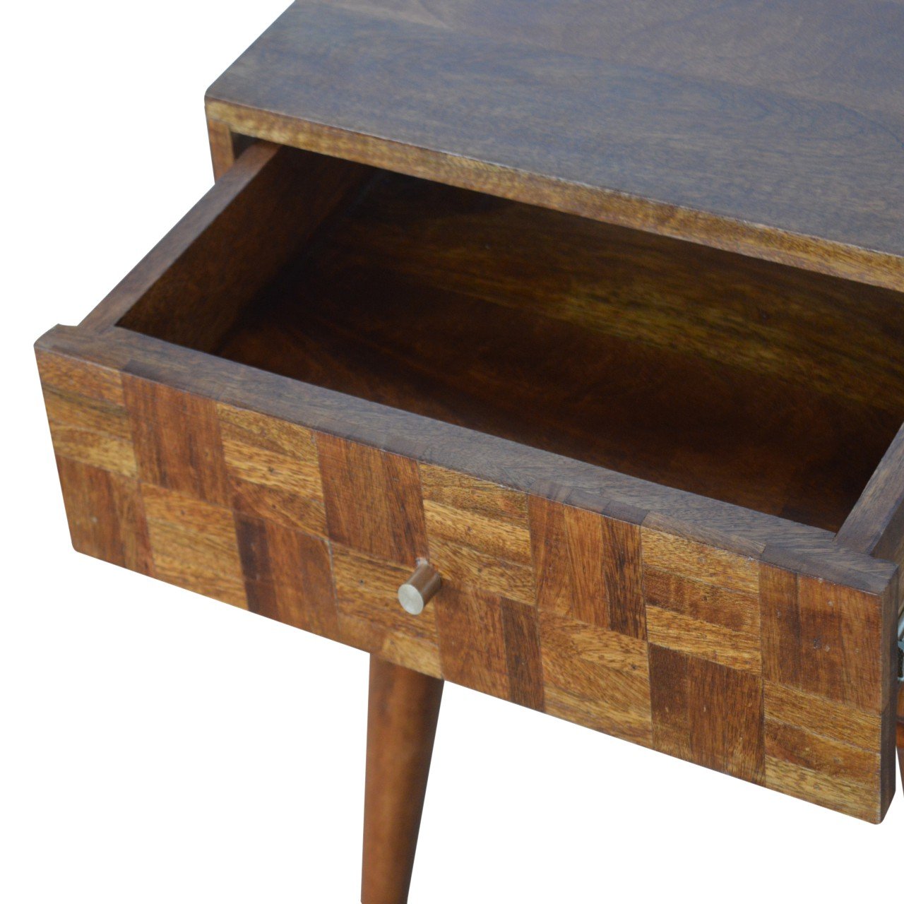 Szafka nocna Artisan IN1010 – lite drewno mango, wykończenie kasztanowe - Image 6