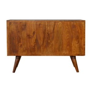 Komoda z naturalnych materiałów – kasztanowa, 88 cm