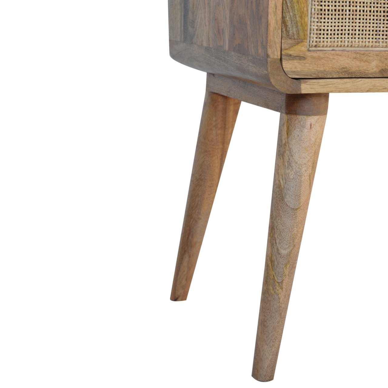 Szafka nocna z litego drewna mango – dębowa, 45 cm — model IN1019 - Image 5