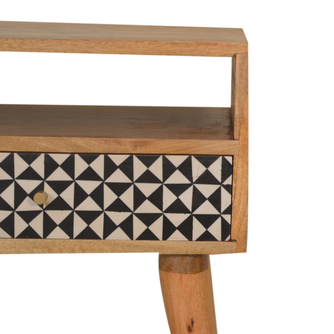Szafka nocna Artisan IN1027 – lite drewno mango, wykończenie dębowe - Image 3