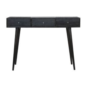 Stół z litego drewna mango – czarny, 110 cm