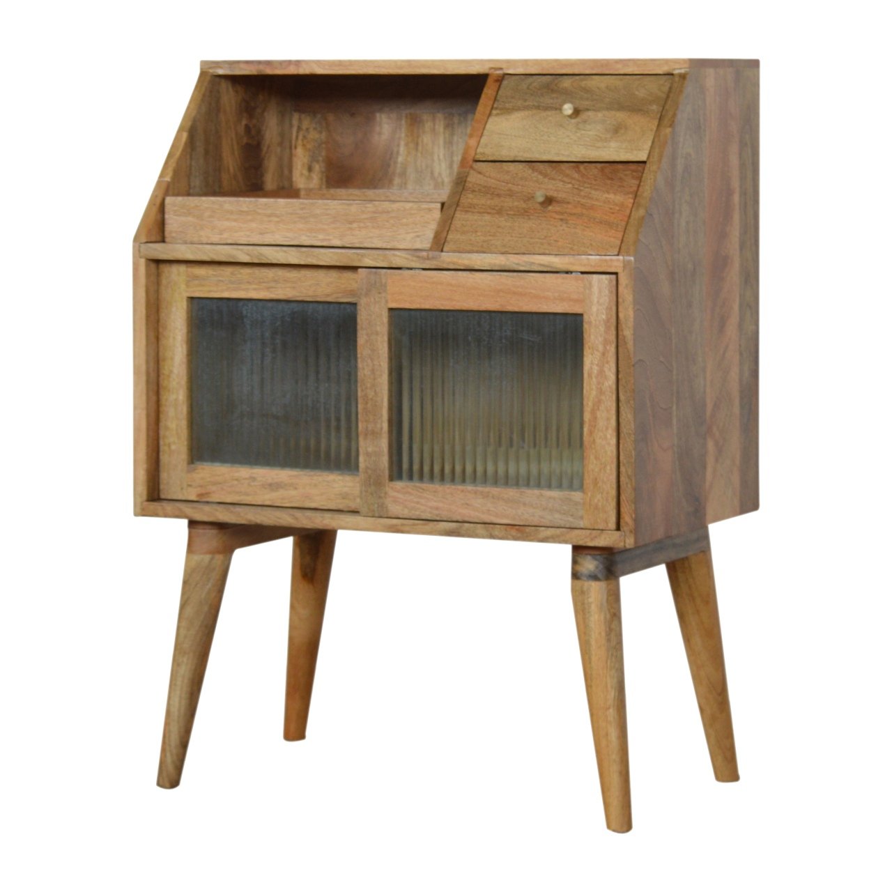 Szafka nocna Artisan IN1048 – lite drewno mango, wykończenie dębowe - Image 2