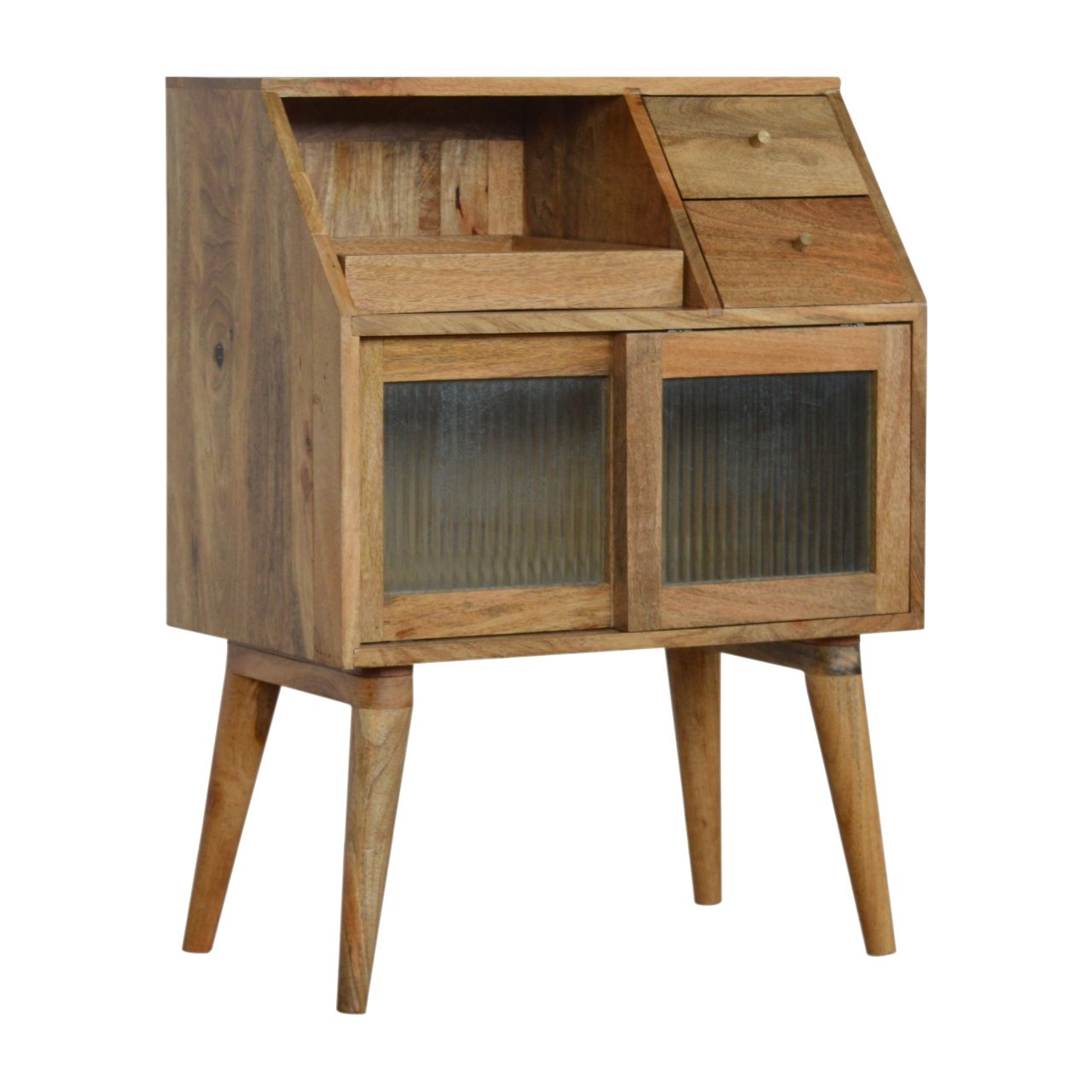 Szafka nocna Artisan IN1048 – lite drewno mango, wykończenie dębowe - Image 3