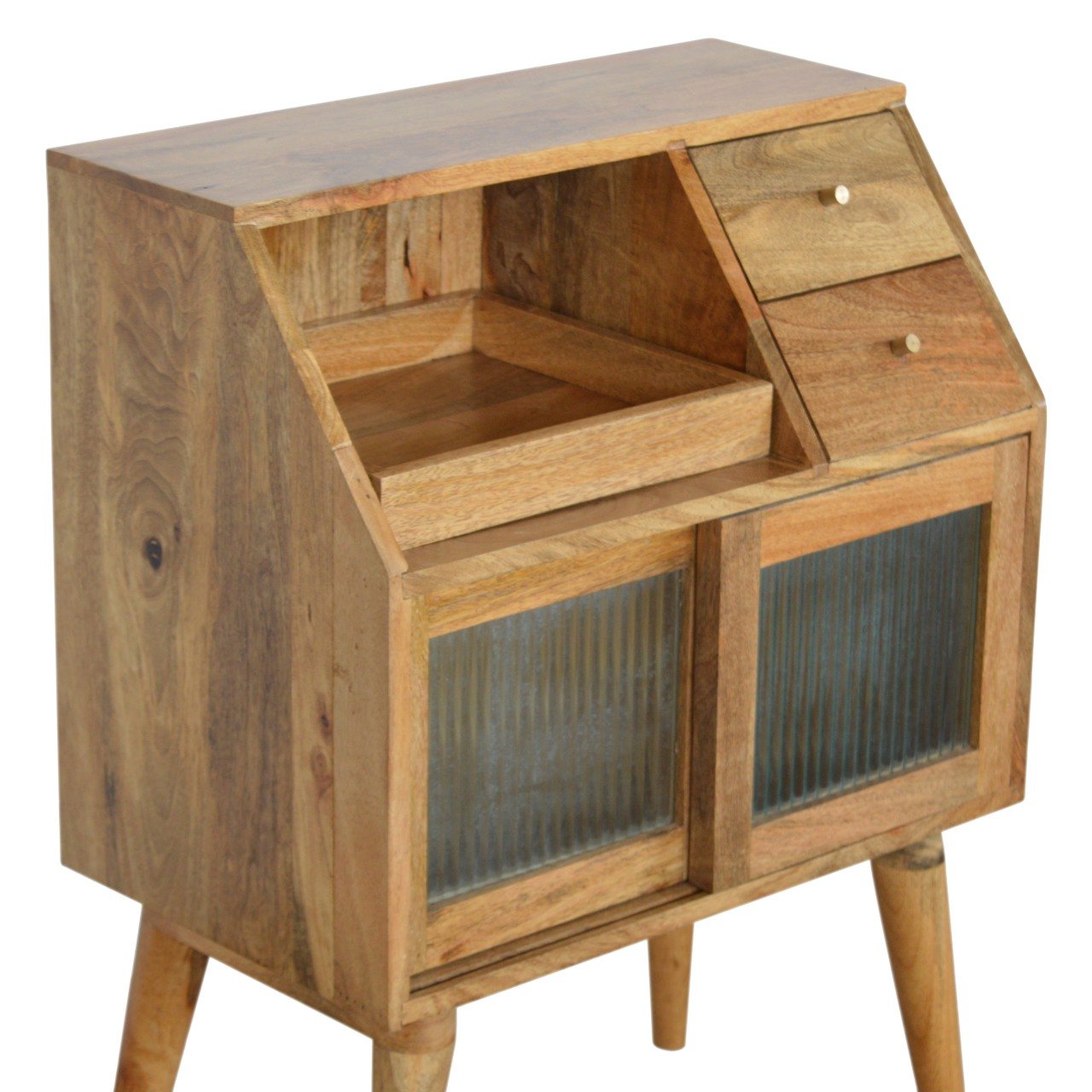 Szafka nocna Artisan IN1048 – lite drewno mango, wykończenie dębowe - Image 7