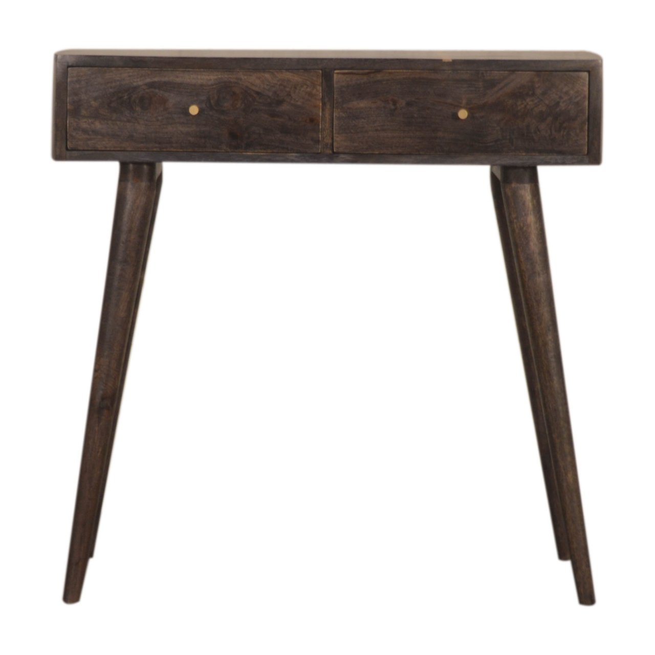 Stół z litego drewna mango – kasztanowy, 80 cm — model IN1078