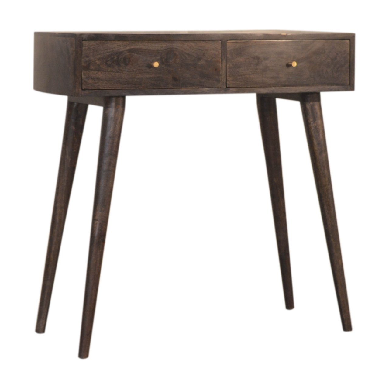 Stół z litego drewna mango – kasztanowy, 80 cm — model IN1078 - obrazek 3