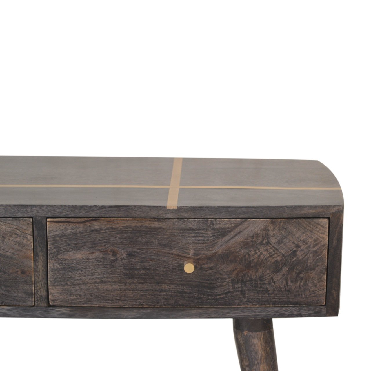 Stół z litego drewna mango – kasztanowy, 80 cm — model IN1078 - obrazek 4