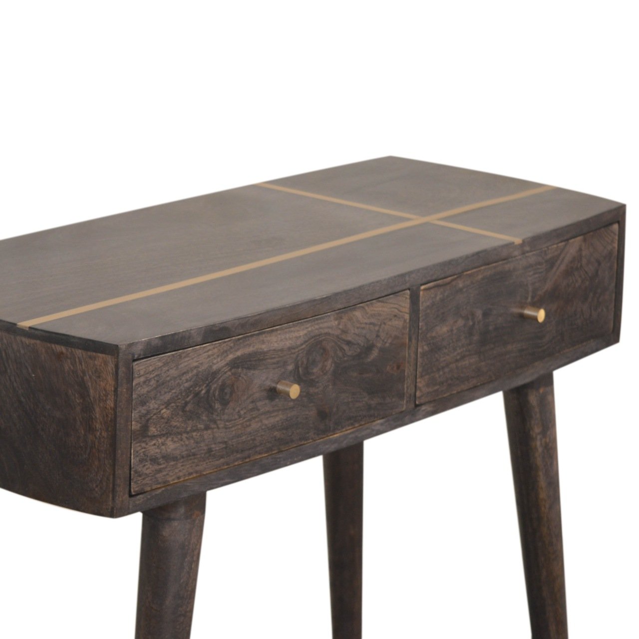 Stół z litego drewna mango – kasztanowy, 80 cm — model IN1078 - obrazek 5