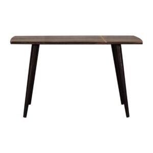 Stolik kawowy z litego drewna mango – czarny, 80 cm