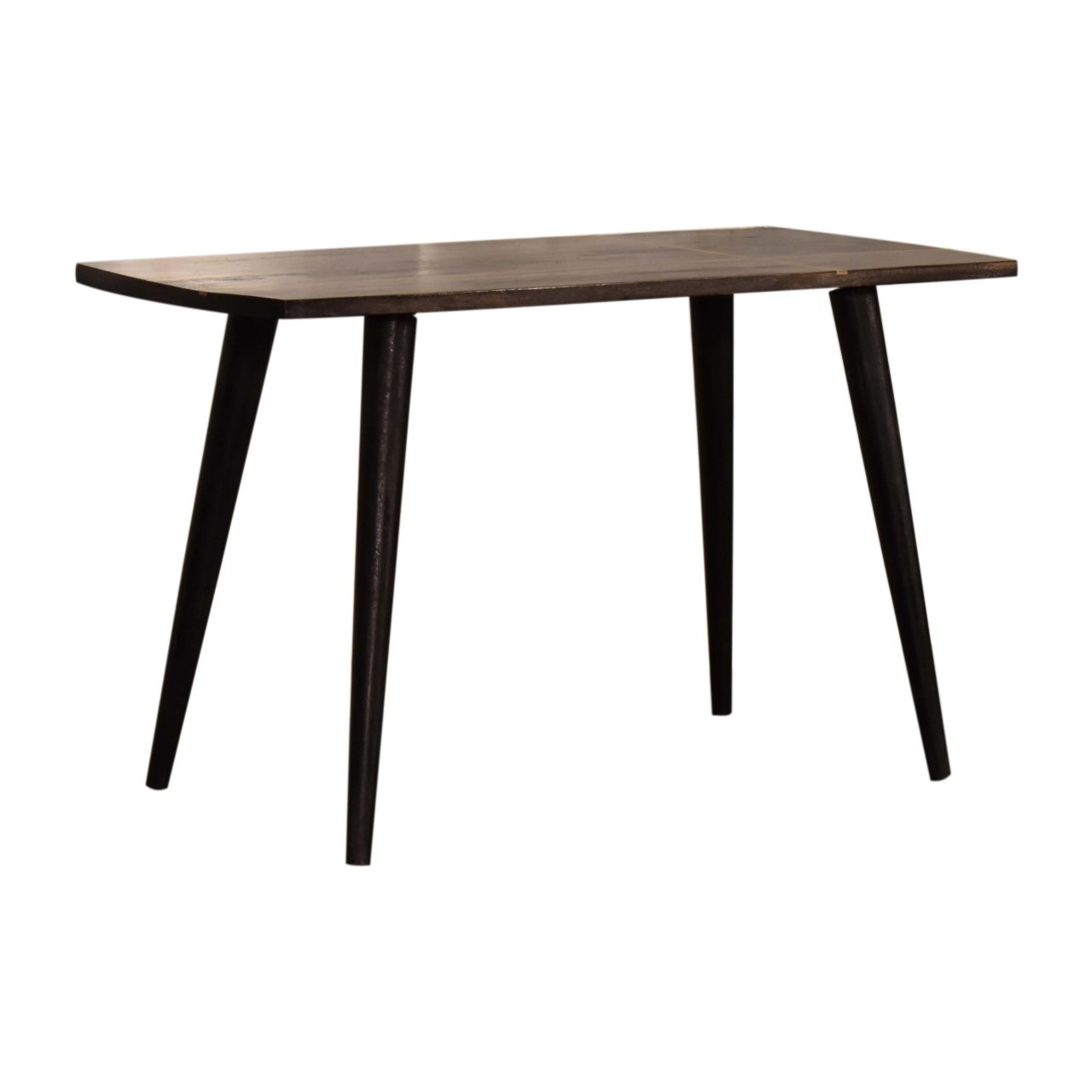 Stolik kawowy z litego drewna mango – czarny, 80 cm - Image 2