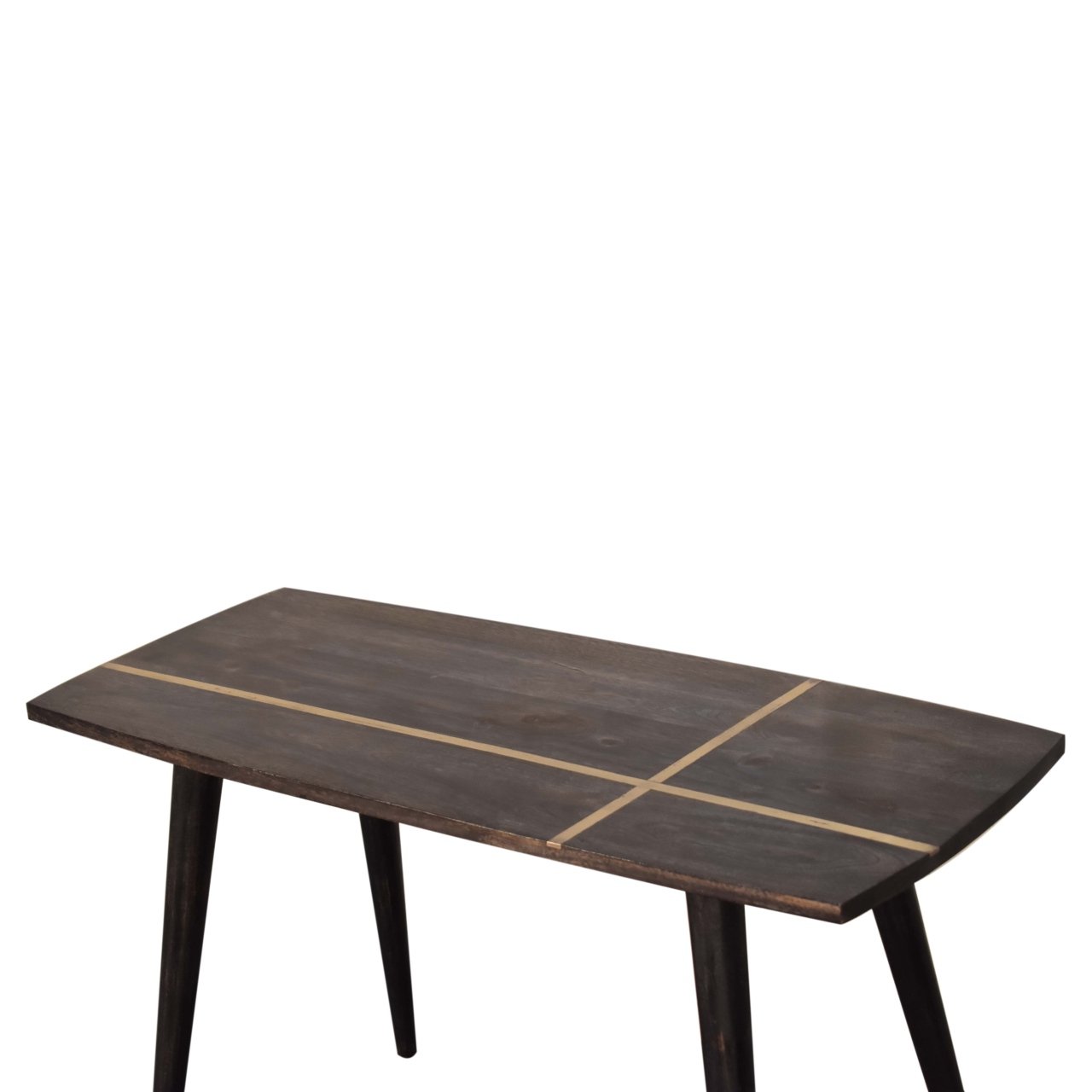 Stolik kawowy z litego drewna mango – czarny, 80 cm - Image 7