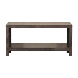 Stolik kawowy z litego drewna mango – kasztanowy, 85 cm — model IN1082
