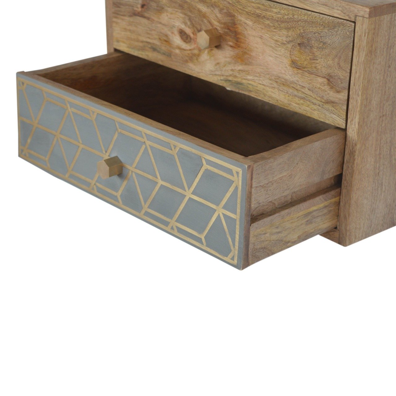 Szafka nocna Artisan IN1085 – lite drewno mango, wykończenie dębowe - Image 5