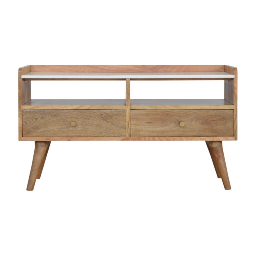 Szafka RTV Artisan IN1102 – lite drewno mango, wykończenie jasne