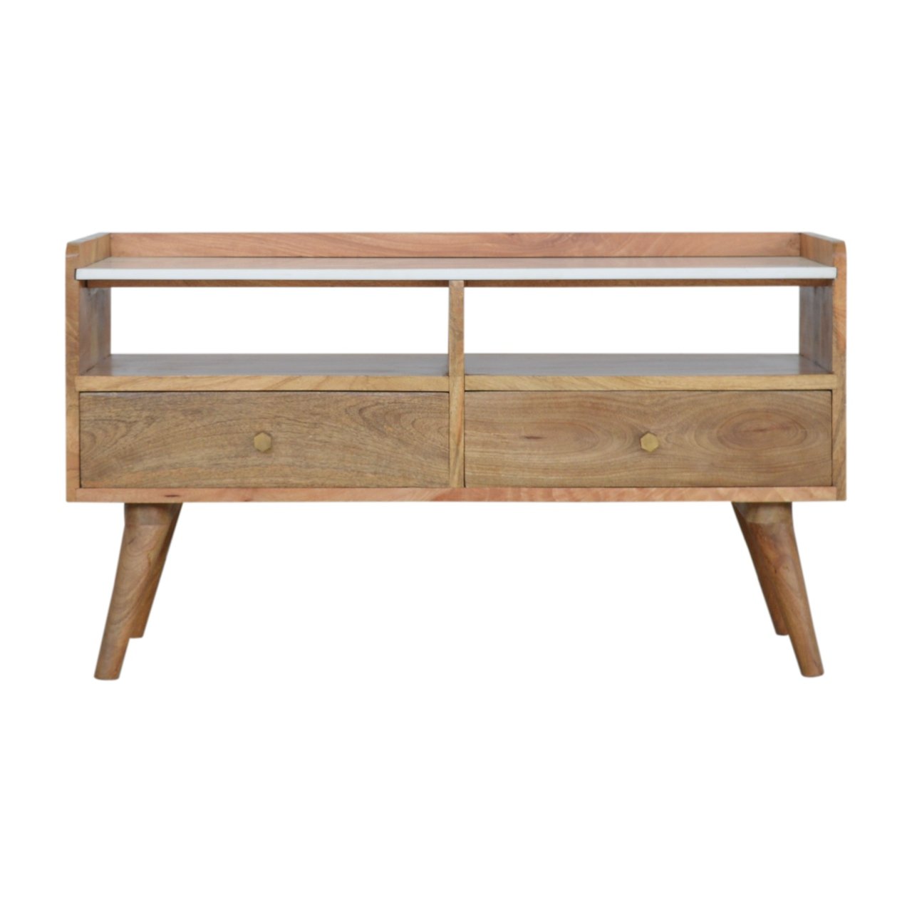 Szafka RTV Artisan IN1102 – lite drewno mango, wykończenie jasne