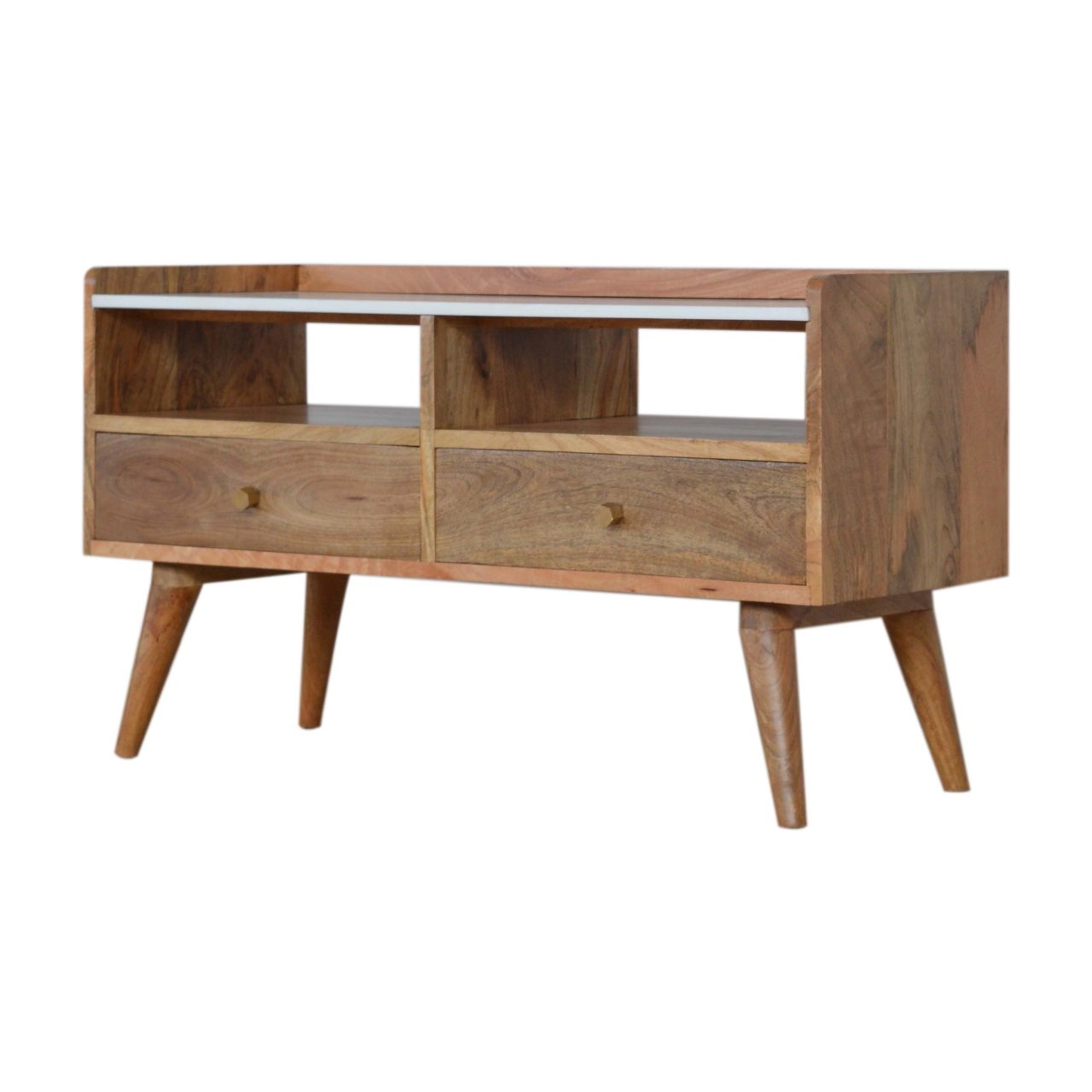 Szafka RTV Artisan IN1102 – lite drewno mango, wykończenie jasne - Image 3