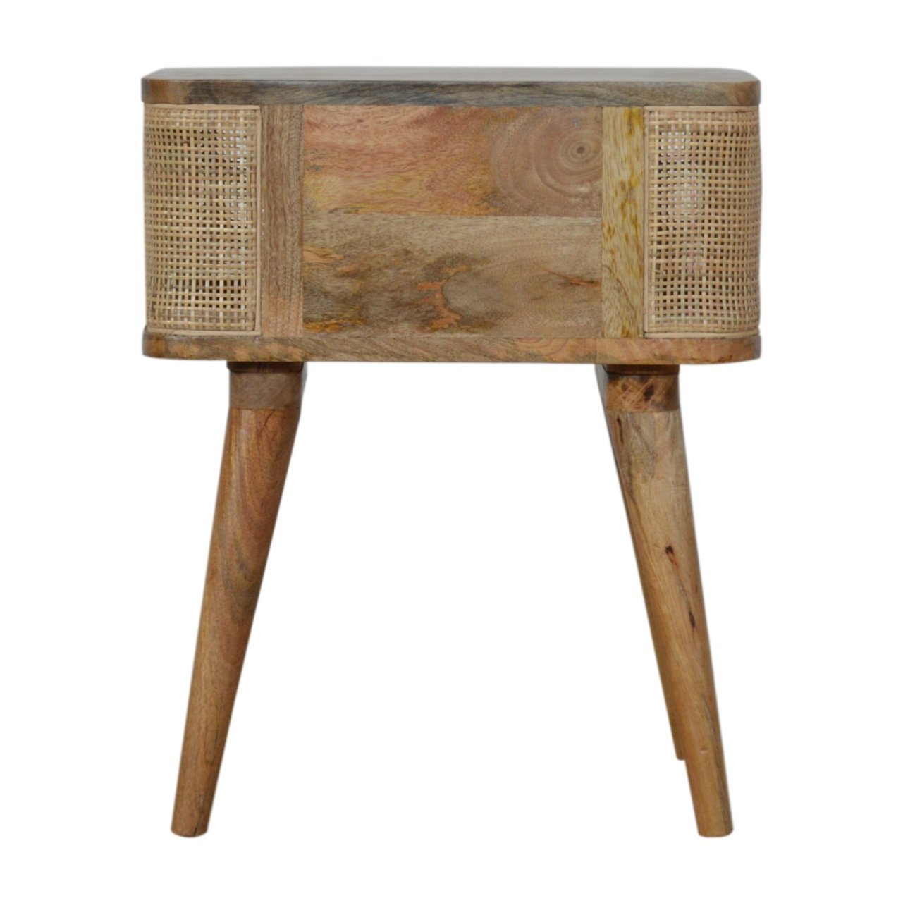 Szafka nocna z litego drewna mango – dębowa, 45 cm — model IN1140 - Image 8