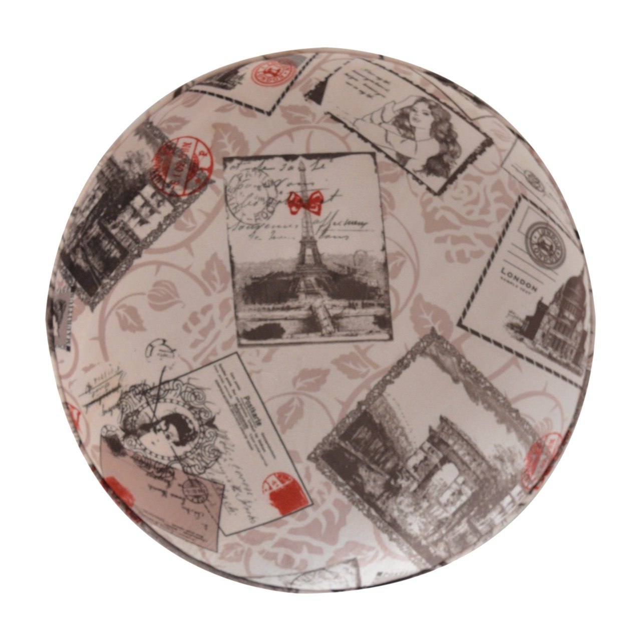 Pufa lub podnóżek Artisan IN1218 – lite drewno mango, wykończenie orzechowe - Image 5