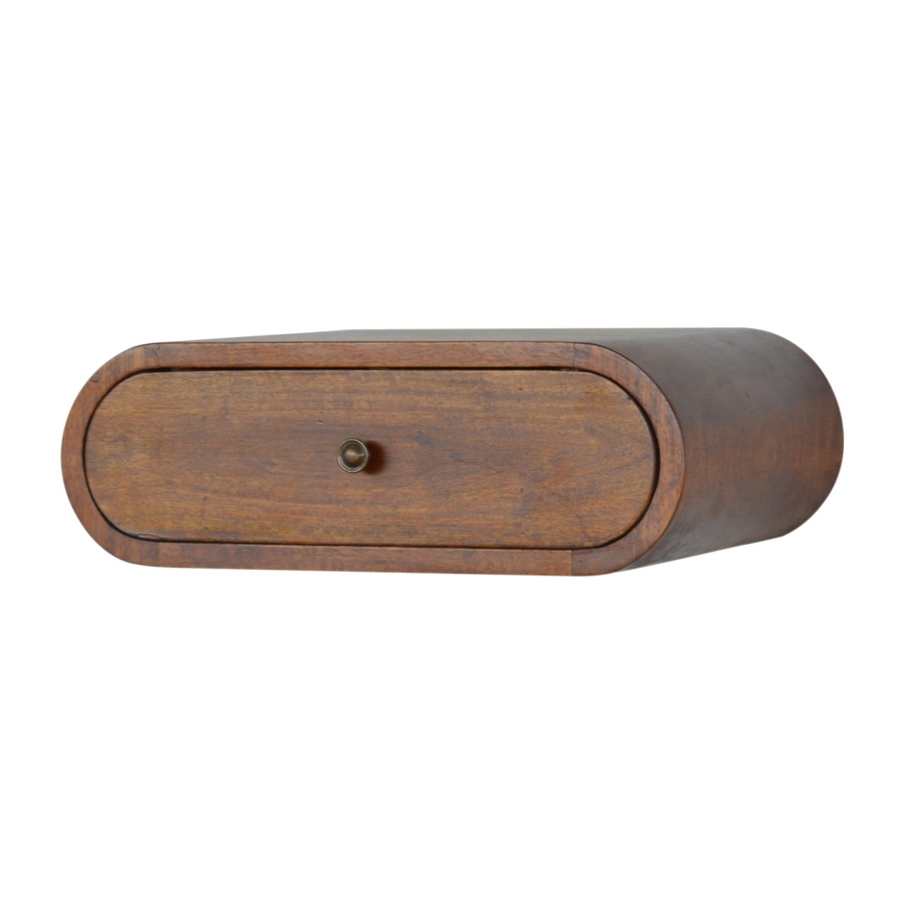 Szafka nocna z litego drewna mango – kasztanowa, 45 cm — model IN1288 - obrazek 2