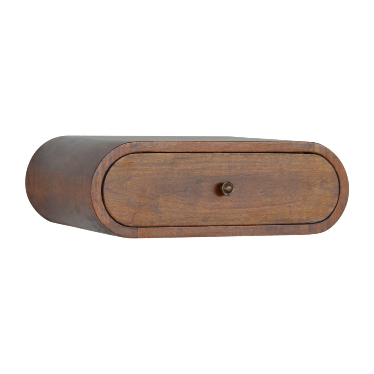 Szafka nocna z litego drewna mango – kasztanowa, 45 cm — model IN1288 - obrazek 3