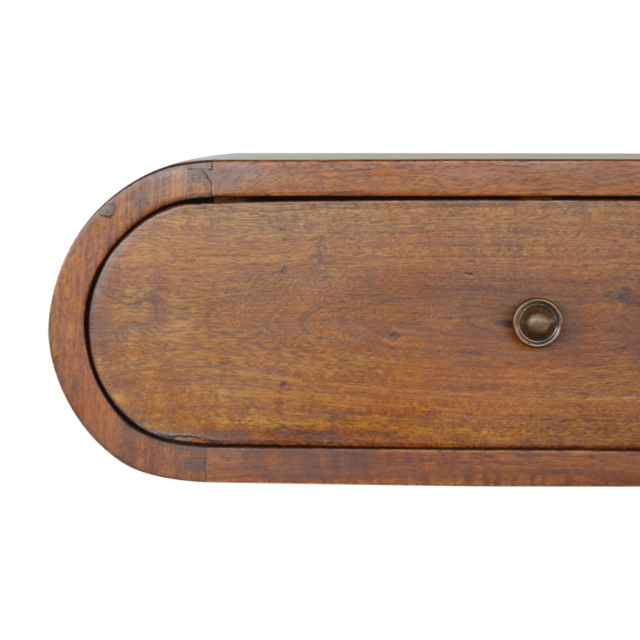 Szafka nocna z litego drewna mango – kasztanowa, 45 cm — model IN1288 - obrazek 4