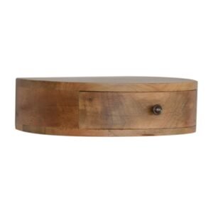 Szafka nocna z litego drewna mango – dębowa, 40 cm — model IN1296