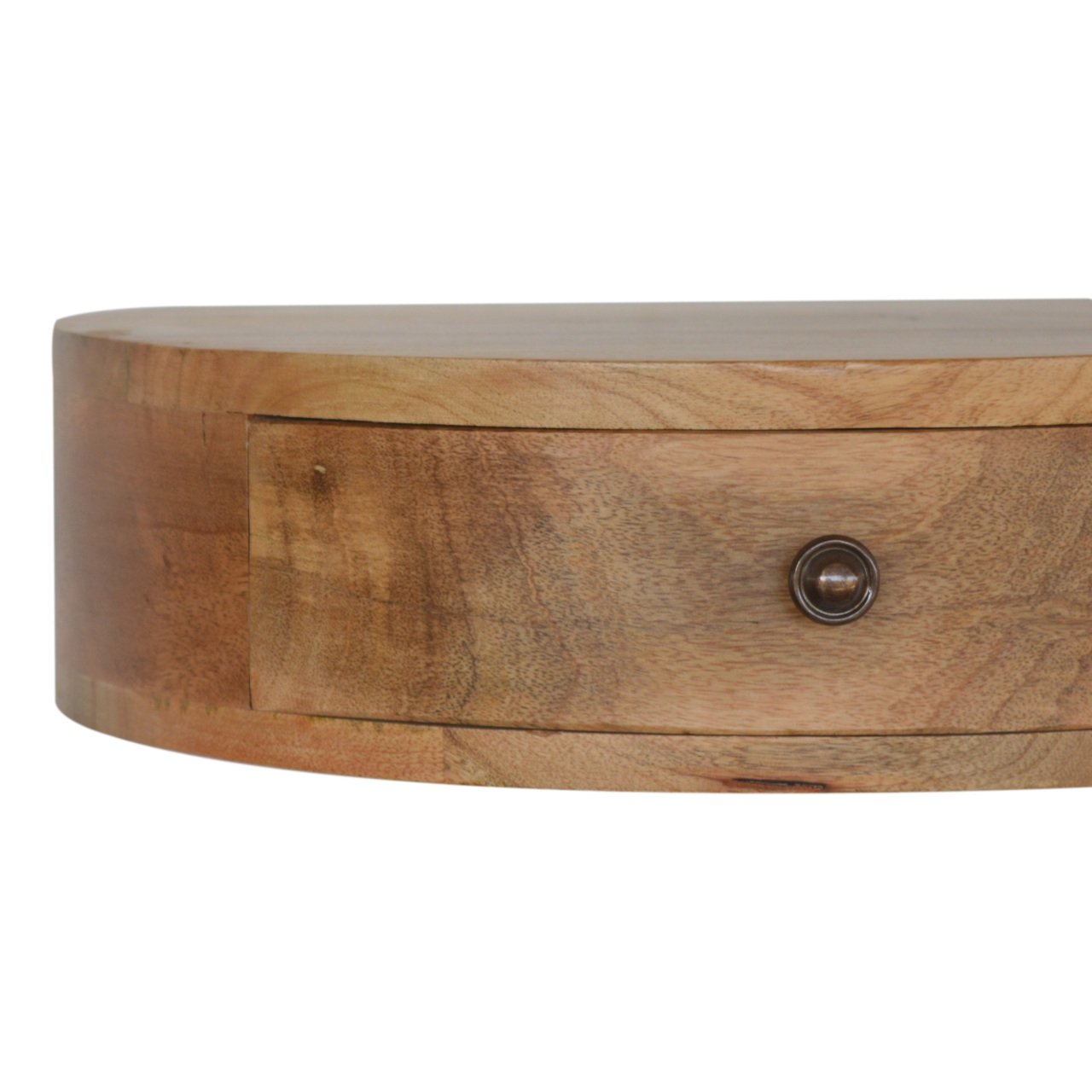 Szafka nocna z litego drewna mango – dębowa, 40 cm — model IN1296 - obrazek 3