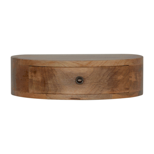 Szafka nocna z litego drewna mango – dębowa, 40 cm — model IN1296 - obrazek 9
