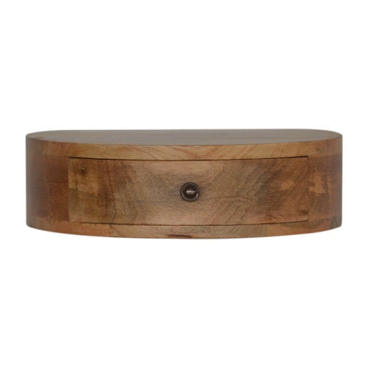 Szafka nocna z litego drewna mango – dębowa, 40 cm — model IN1296 - obrazek 10