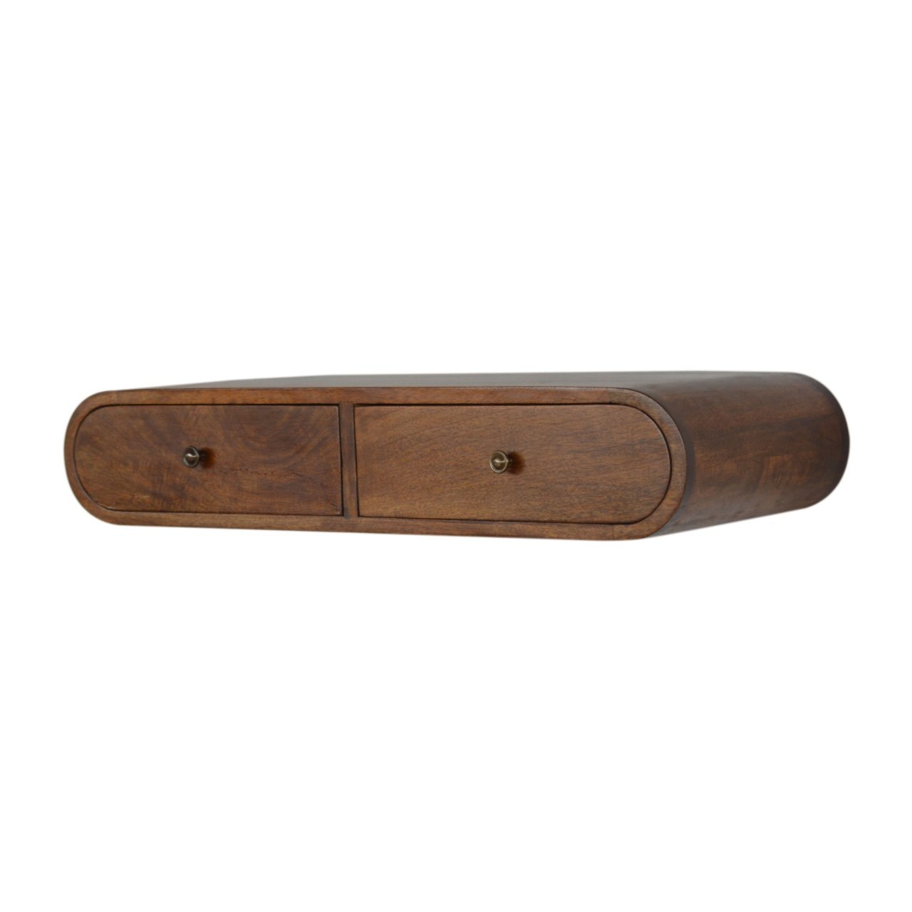 Konsola z litego drewna mango – kasztanowa, 80 cm — model IN1300 - Image 2