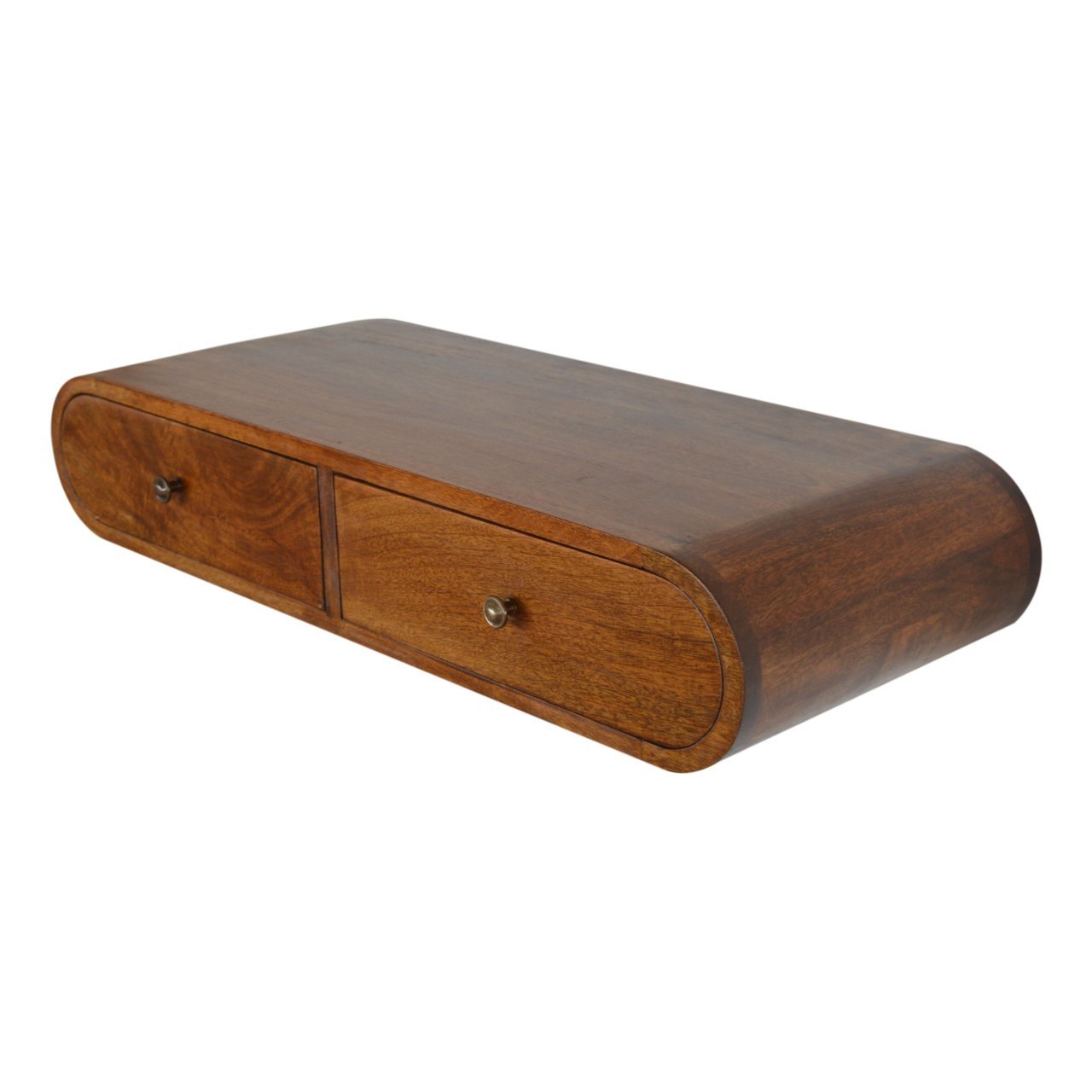 Konsola z litego drewna mango – kasztanowa, 80 cm — model IN1300 - Image 3