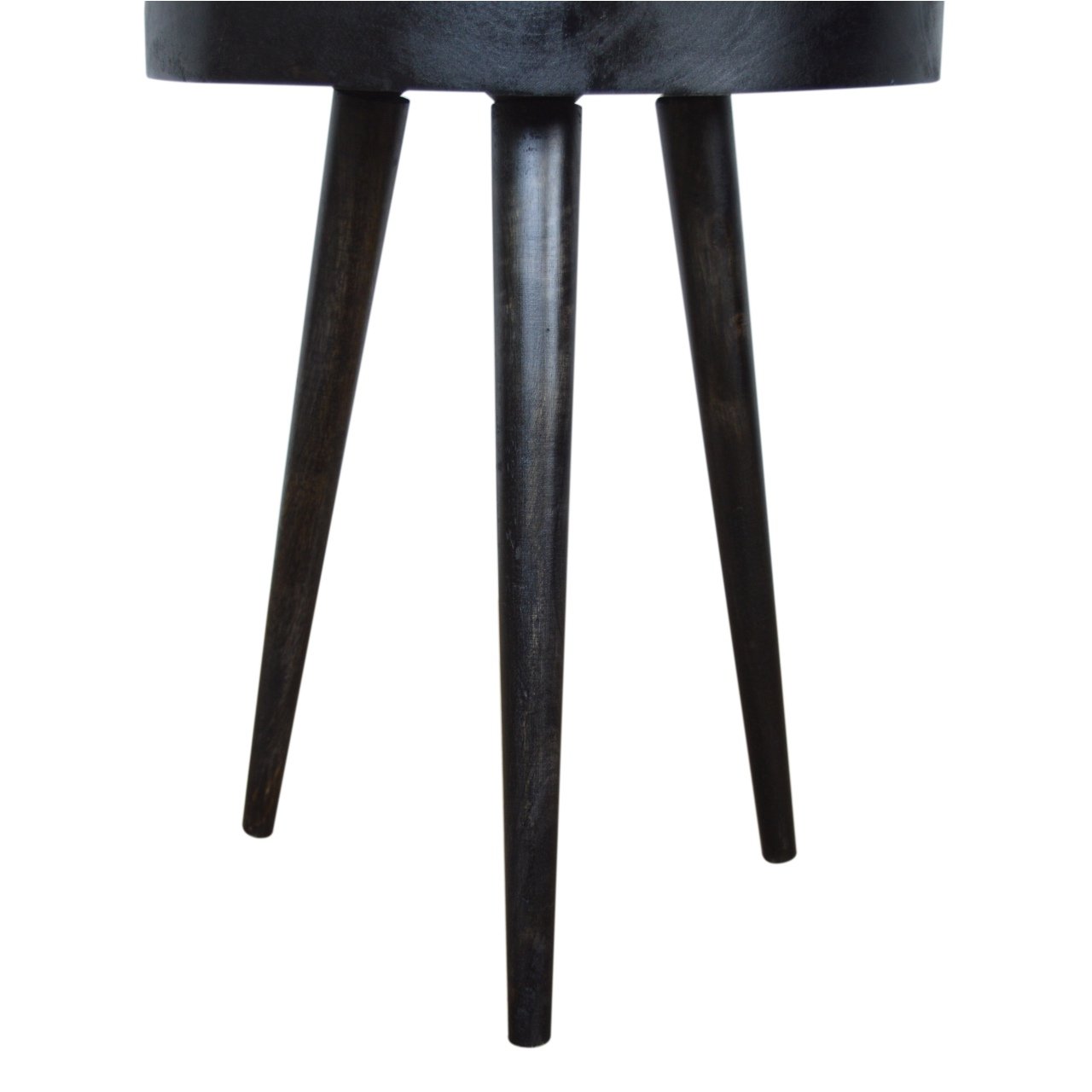 Stolik kawowy z litego drewna mango – czarny, 40 cm — model IN1324 - Image 7