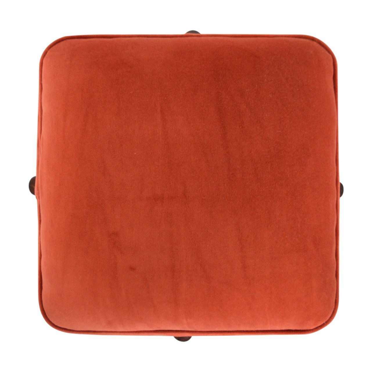 Pufa z drewna i bawełny – kasztanowa, 43 cm - Image 2