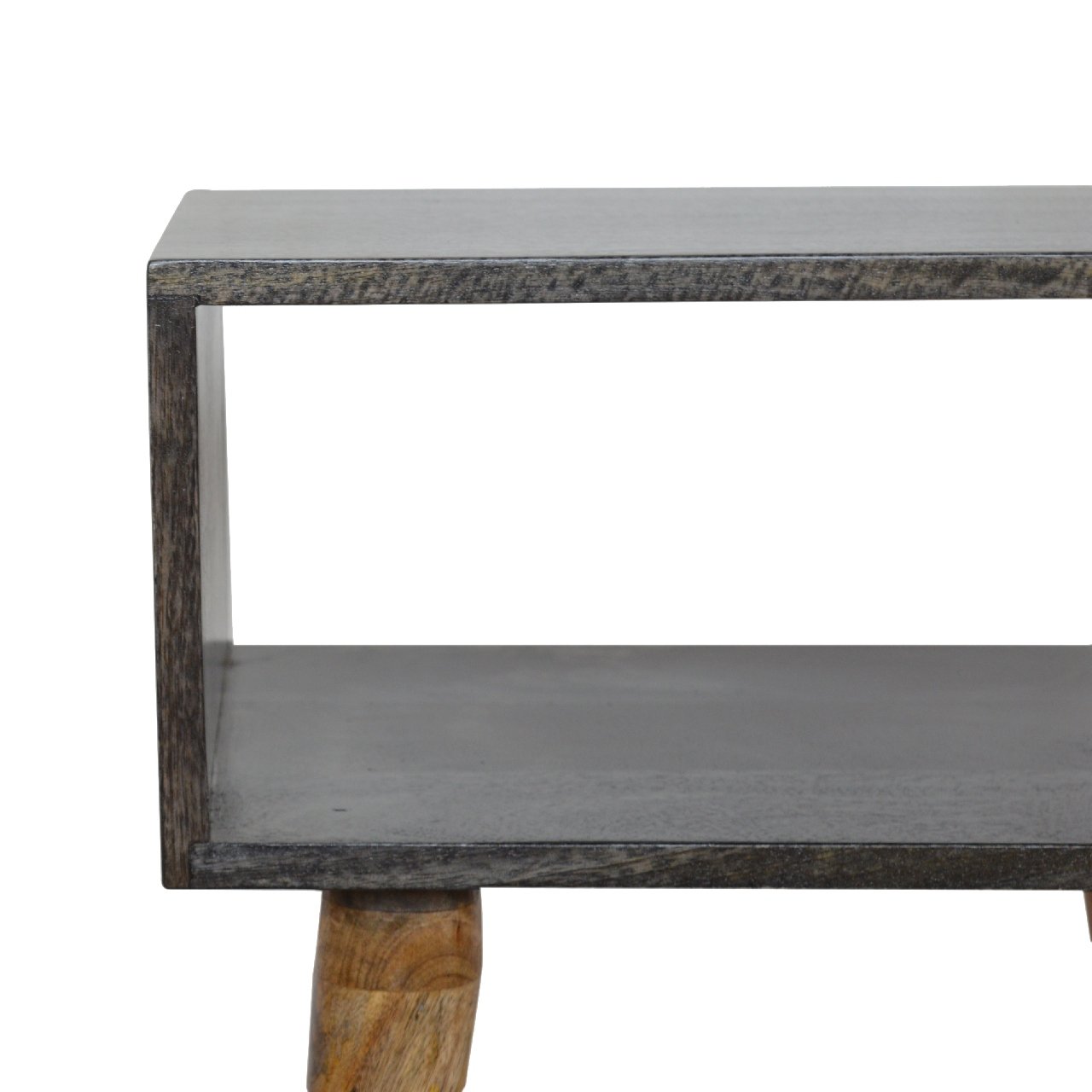 Szafka nocna z litego drewna mango – czarna, 45 cm — model IN1377 - obrazek 6